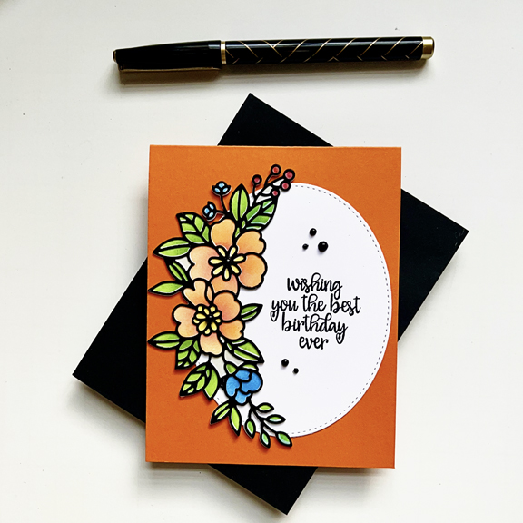 OrangeCurvedFloral